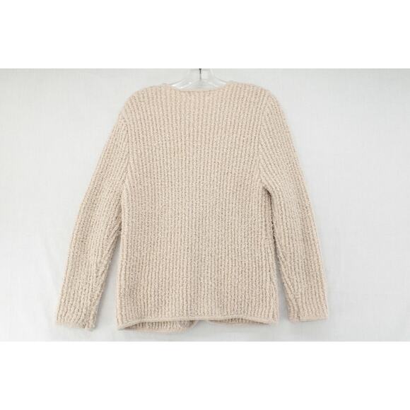 VTG May Co Sweater Cardigan Women's M Beige Boho Buttons Grandmacore Old Money - Picture 6 of 8